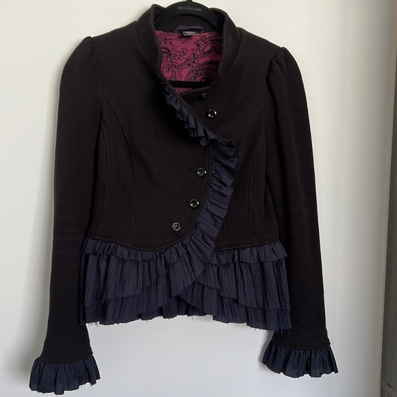 Free People Jackets & Blazers - Free People Victorian Military Layered Ruffle Jacket Blazer SZ. 6